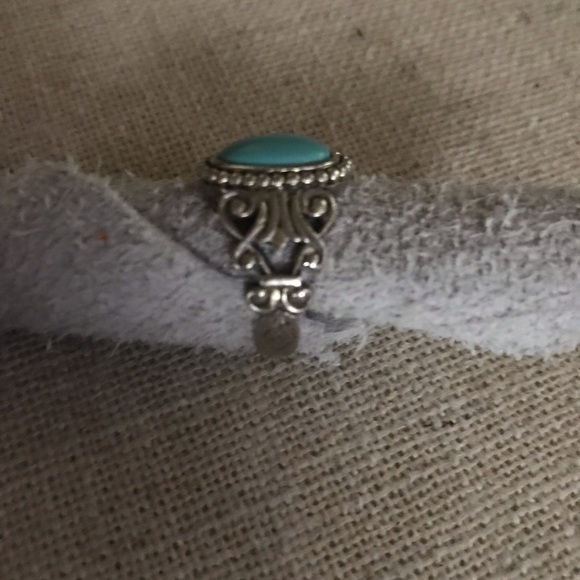 Vintage 925QT silver turquoise ring size 8 - Picture 4 of 7
